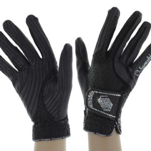 samshield gants avec swarowski noir